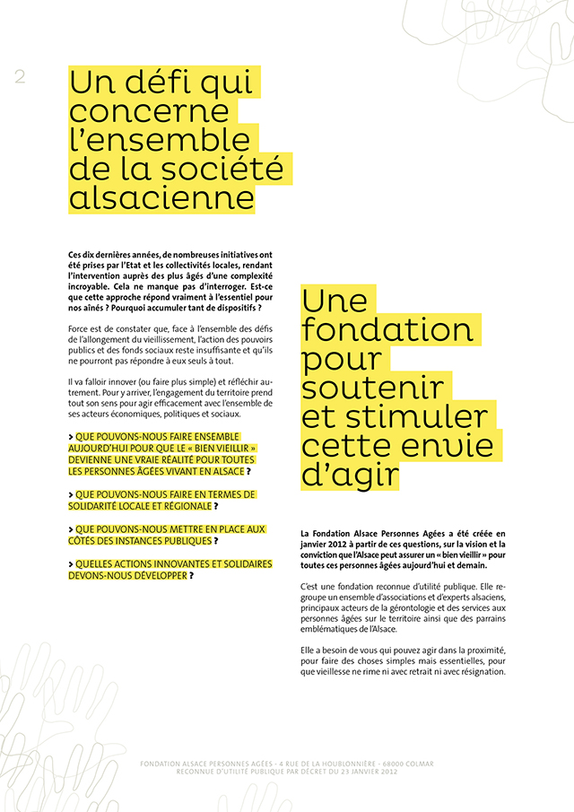 Fondation Alsace Personnes Agées, appel à projets 2015