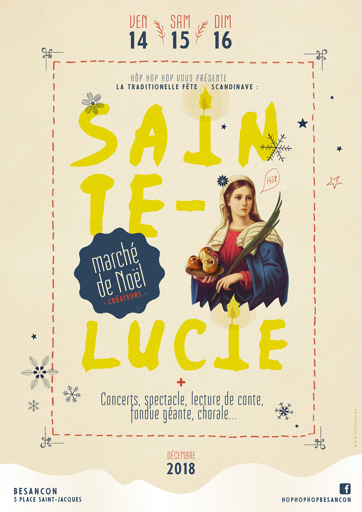 Affiche marché de Noël Sainte-Lucie